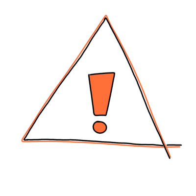 Иллюстрация - нить формирует треугольный знак с восклицательным знаком в центре