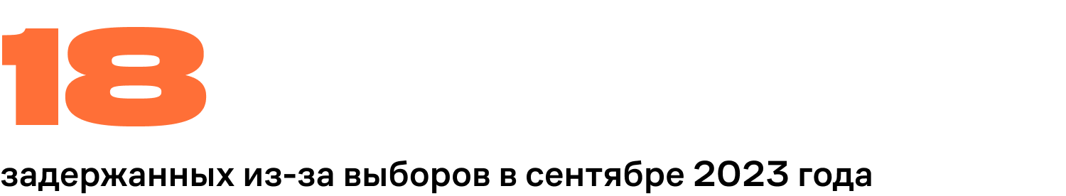 18 задержанных из-за выборов в сентябре 2023 года