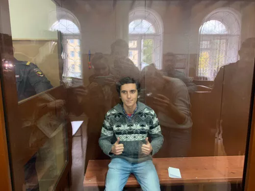 Владимир Емельянов в Басманном суде / Фото: Дмитрий Швец, «Медиазона»