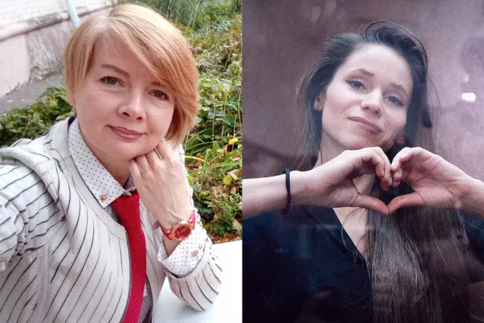<em>Ольга Комлева и Антонина Фаворская / Фото: социальные сети Ольги Комлевой, SOTAvision</em>